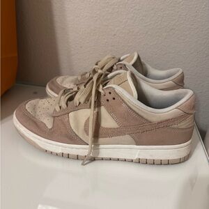 Beige and Tan Nike Dunks